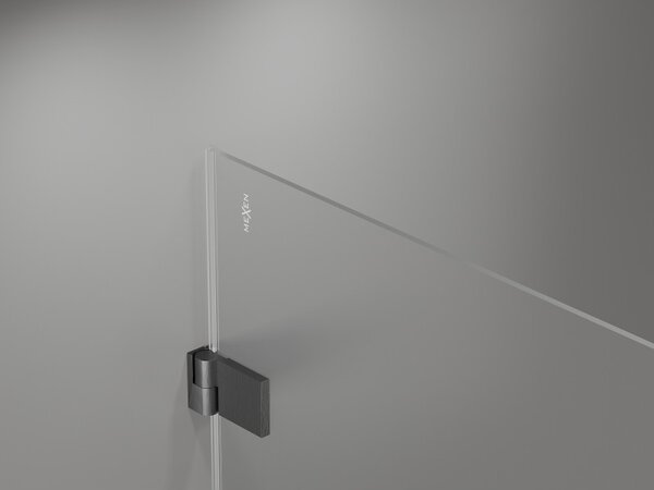 Mexen, Ușă de duș pivotantă Mexen Lunar-B stânga 60 cm, transparentă, gri bronz periat - 832-060-000-66-00-L