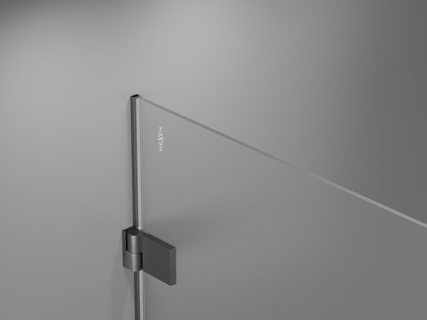Mexen, Ușă de duș pivotantă Mexen Lunar-B stânga 60 cm, transparentă, gri bronz periat - 832-060-000-66-00-L