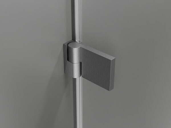 Mexen, Ușă de duș pivotantă Mexen Lunar-B stânga 60 cm, transparentă, gri bronz periat - 832-060-000-66-00-L