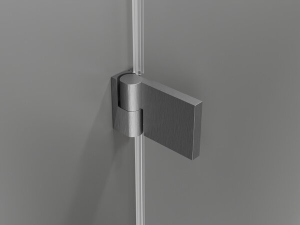 Mexen, Ușă de duș pivotantă Mexen Lunar-B stânga 60 cm, transparentă, gri bronz periat - 832-060-000-66-00-L
