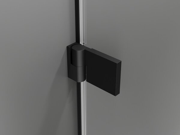 Mexen, Ușă de duș pivotantă Mexen Lunar-B, stânga, 65 cm, transparentă, neagră - 832-065-000-70-00-L