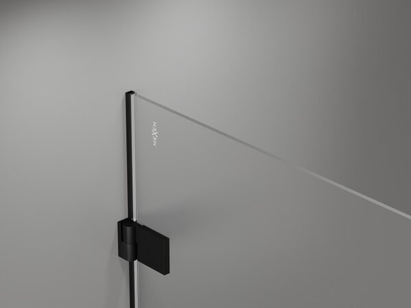 Mexen, Ușă de duș pivotantă Mexen Lunar-B, stânga, 65 cm, transparentă, neagră - 832-065-000-70-00-L