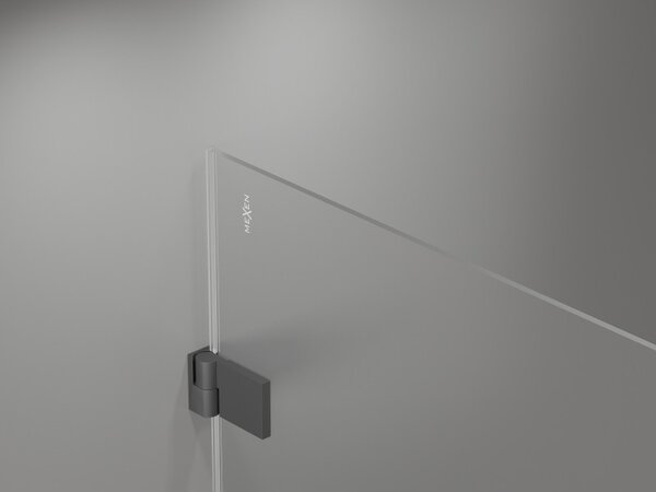 Mexen Lunar-B L cabină de duș cu balamale stânga 80 x 70 cm, sticlă transparentă, grafit, 832L-080-070-95-00-L