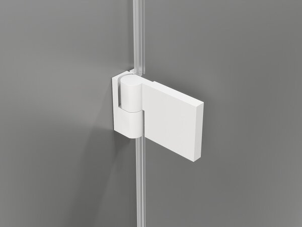 Mexen, Ușă de duș pivotantă Mexen Lunar-B stânga 60 cm, transparentă, albă - 832-060-000-20-00-L