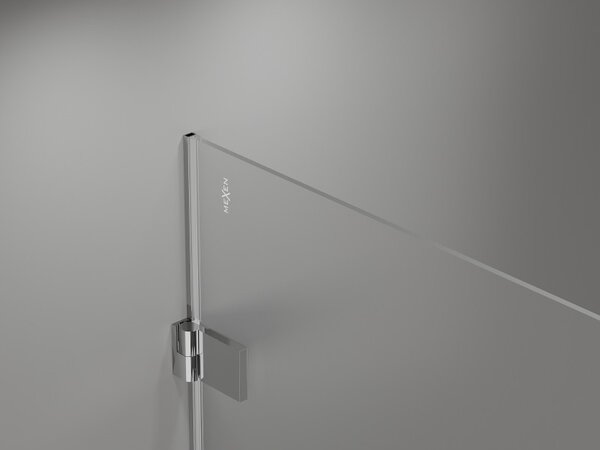 Mexen Lunar-B, cabină de duș cu balamale pe dreapta 70 x 70 cm, sticlă transparentă de 8 mm, profil cromat, 832-070-070-01-00-P