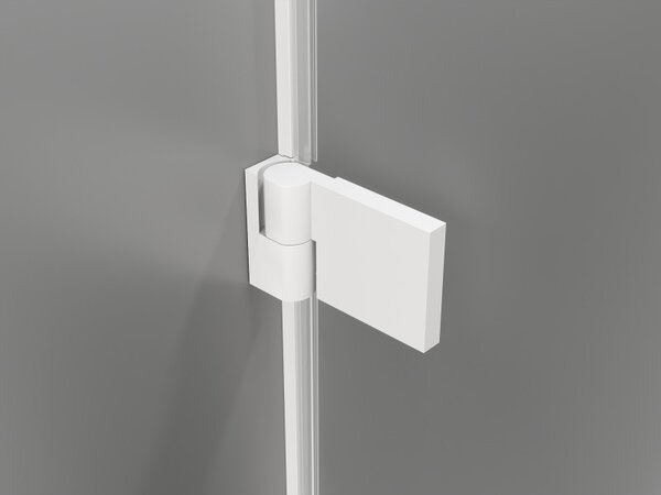 Mexen, Ușă de duș pivotantă Mexen Lunar-B stânga 60 cm, transparentă, albă - 832-060-000-20-00-L