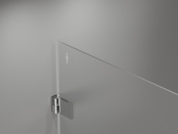 Mexen Lunar-B, cabină de duș cu balamale pe dreapta 70 x 70 cm, sticlă transparentă de 8 mm, profil cromat, 832-070-070-01-00-P