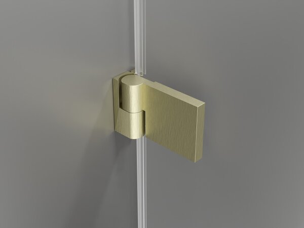 Mexen, Ușă de duș pivotantă Mexen Lunar-B, stânga, 65 cm, transparentă, auriu periat - 832-065-000-55-00-L