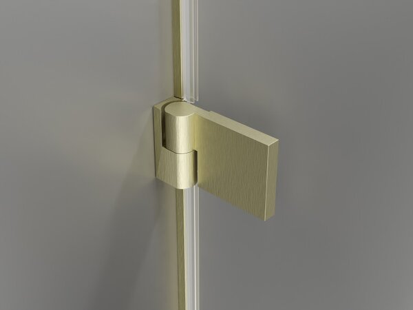 Mexen, Ușă de duș pivotantă Mexen Lunar-B, stânga, 65 cm, transparentă, auriu periat - 832-065-000-55-00-L