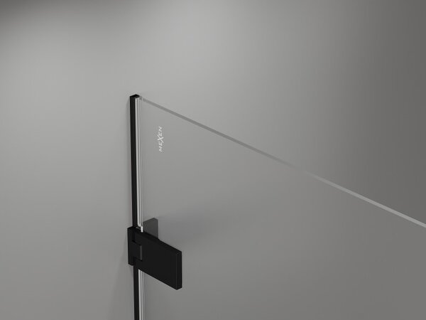 Mexen, Ușă de duș pliabilă Mexen Lunar-F dreapta 60 cm, transparentă, neagră - 836-060-000-70-00-P