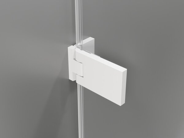 Mexen Lunar-F, ușă de duș pliabilă stânga 110 cm, sticlă transparentă de 8 mm, profil alb, 836S-110-050-20-00-L