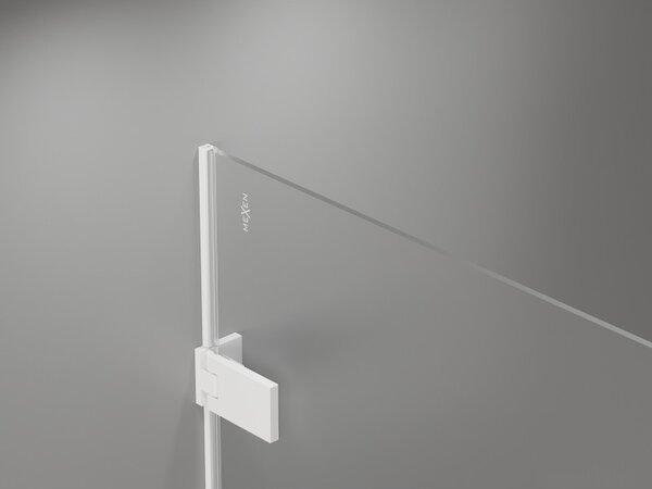 Mexen Lunar-F, ușă de duș pliabilă dreapta 110 cm, sticlă transparentă de 8 mm, profil alb, 836S-110-050-20-00-P