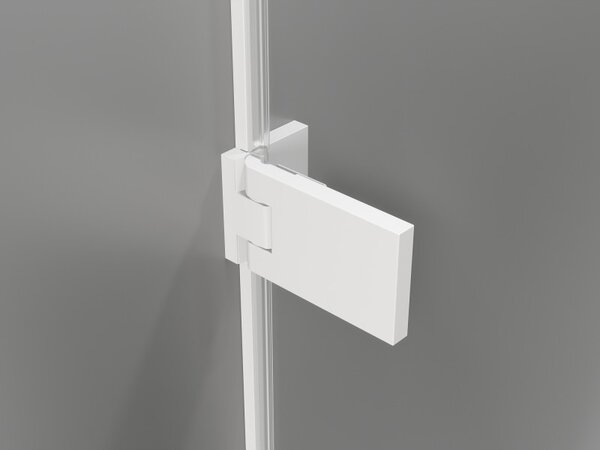 Mexen Lunar-F, ușă de duș pliabilă stânga 110 cm, sticlă transparentă de 8 mm, profil alb, 836S-110-050-20-00-L