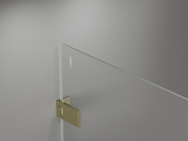 Mexen, Ușă de duș pliabilă Mexen Lunar-F dreapta 65 cm, transparentă, auriu periat - 836-065-000-55-00-P