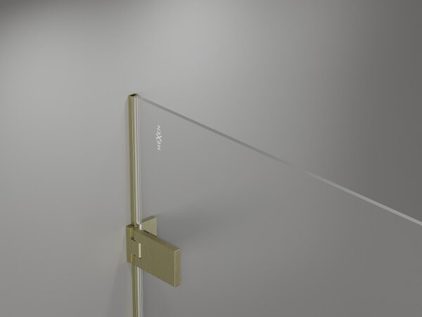 Mexen, Ușă de duș pliabilă Mexen Lunar-F dreapta 65 cm, transparentă, auriu periat - 836-065-000-55-00-P