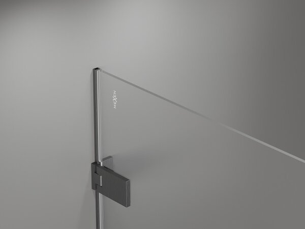 Mexen, Ușă de duș pliabilă Mexen Lunar-F dreapta 100 cm, transparentă, gri bronz periat - 836-100-000-66-00-P
