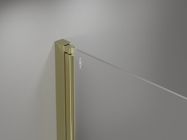 Mexen Mist-B, ușă de duș cu 1 aripă 120 cm, sticlă transparentă, profil auriu lucios, 8A2-120-001-50-00