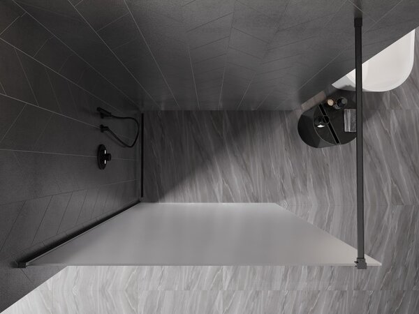 Mexen, Perete de duș Mexen Kioto-X 60 x 200 cm, 10 mm mat, gri bronz periat - 800-060-101-66-30-X