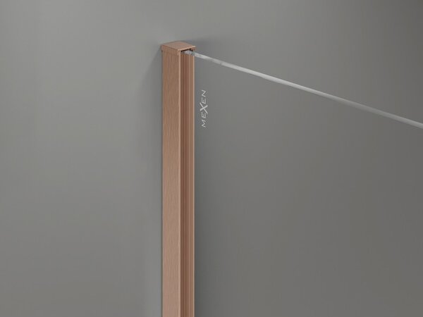 Mexen, Perete de duș Mexen Kioto-X 70 x 200 cm, transparent 10 mm, cupru periat - 800-070-101-65-00-X