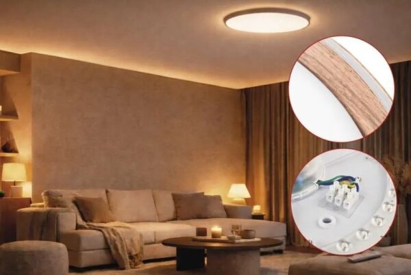 Plafonieră LED dimabilă ILVI LED/45W/230V 2700-6500K, diam. 50 cm, bej + telecomandă
