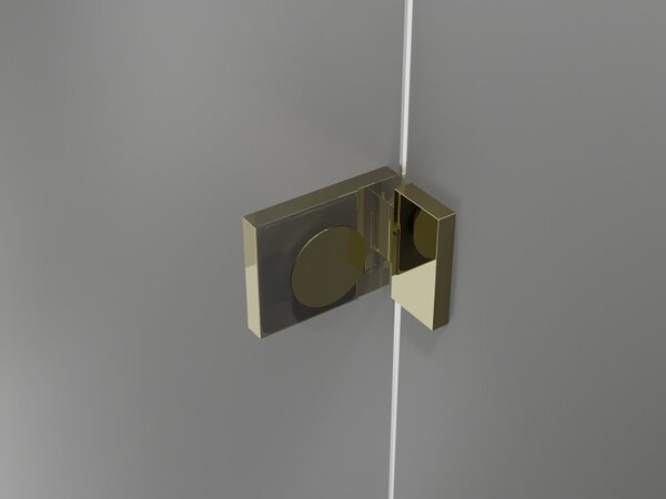 Mexen, Paravan de baie Mexen Lunar cu 1 aripă 60 x 150 cm, transparent, auriu - 897-060-000-50-00