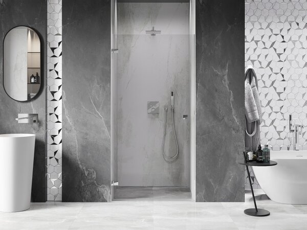 Mexen, Ușă de duș pivotantă Mexen Lunar-B stânga 60 cm, transparentă, cromată - 832-060-000-01-00-L