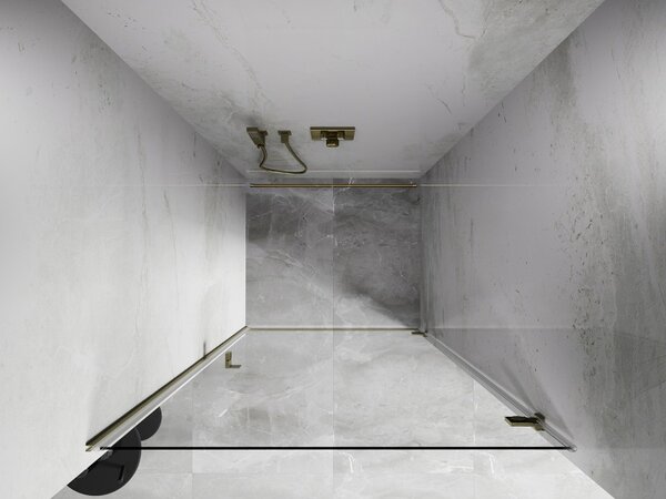 Mexen, Ușă de duș cu balamale pe dreapta Mexen Lunar-B 70 cm, transparentă, auriu periat - 832-070-000-55-00-P