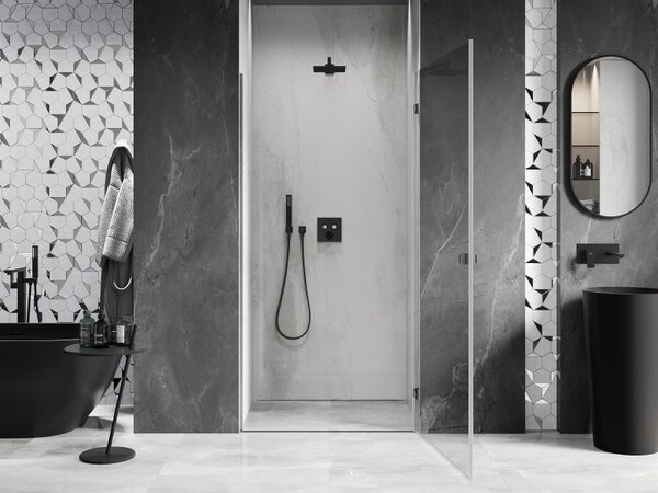 Mexen, Ușă de duș pivotantă Mexen Lunar-B dreapta 60 cm, transparentă, gri bronz periat - 832-060-000-66-00-P