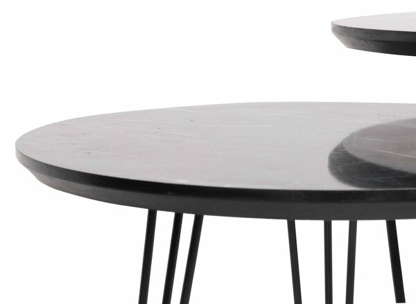 Masuta de Cafea MDF Mime, Negru, 38 x 38 x 55 - 50, 45 cm