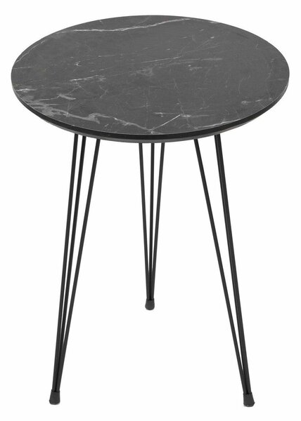 Masuta de Cafea MDF Mime, Negru, 38 x 38 x 55 - 50, 45 cm