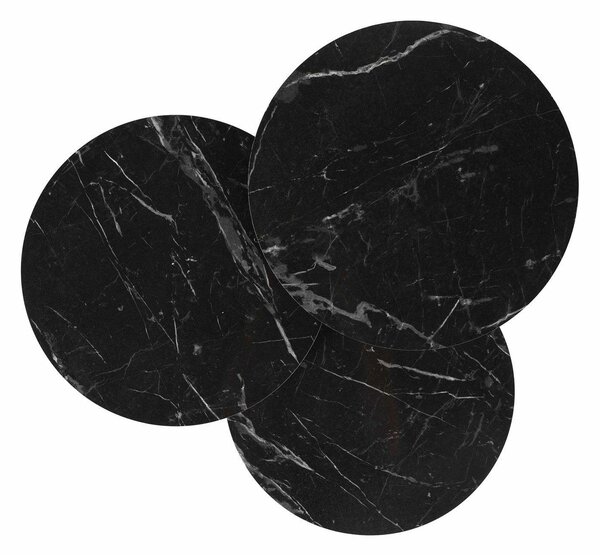 Masuta de Cafea MDF Mime, Negru, 38 x 38 x 55 - 50, 45 cm
