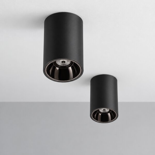 Spot aparent LED cilindric AURA LIGHT negru gunmetal LUXON