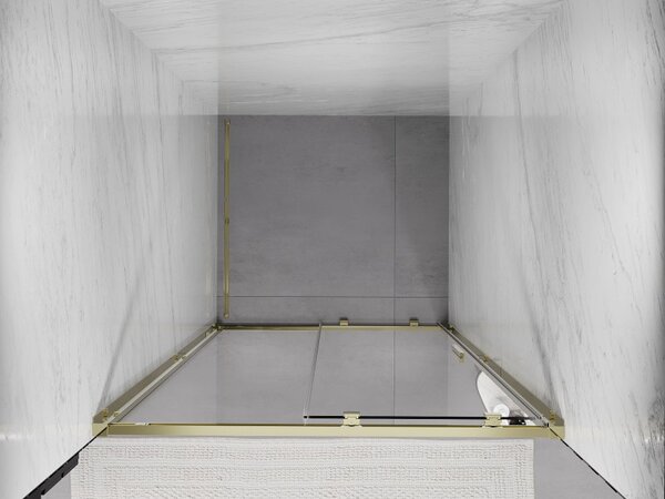 Mexen Exo, ușă glisantă de duș 95 cm, sticlă transparentă, auriu, 8151-095-000-50-00