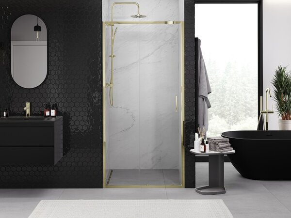 Mexen Exo, ușă glisantă de duș 95 cm, sticlă transparentă, auriu, 8151-095-000-50-00