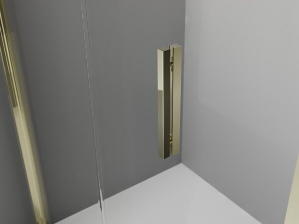 Mexen Exo, ușă de duș pliabilă 60 cm, sticlă transparentă, aurie, 816-060-000-50-00