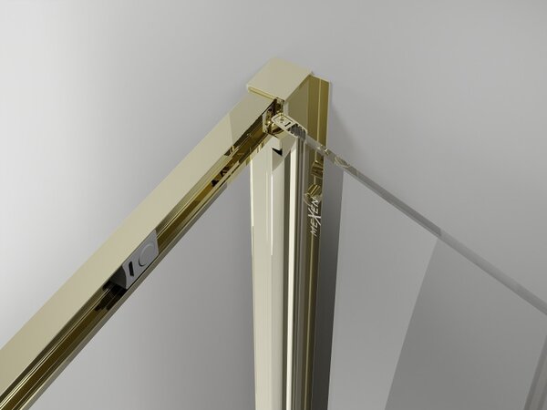 Mexen Exo, ușă de duș pliabilă 60 cm, sticlă transparentă, aurie, 816-060-000-50-00