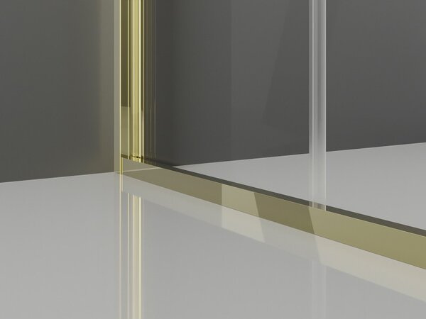 Mexen Exo, ușă de duș pliabilă 60 cm, sticlă transparentă, aurie, 816-060-000-50-00