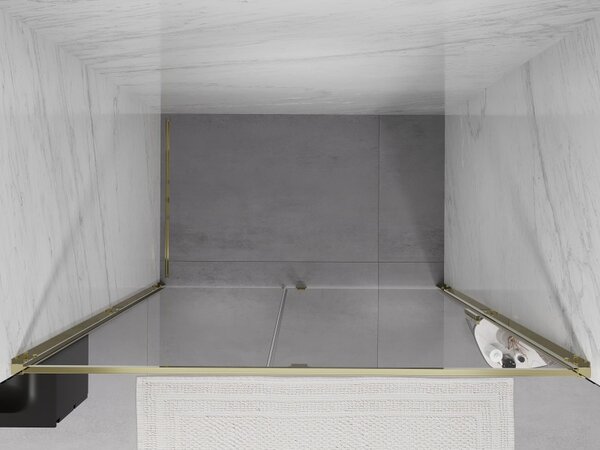 Mexen Exo, ușă de duș cu balamale 155 cm, sticlă transparentă, auriu, 819-155-000-50-00
