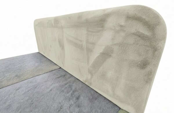 Pat tapițat boxspring FORENA 140x200 cm crem Saltele: Saltea cu arcuri Bonell