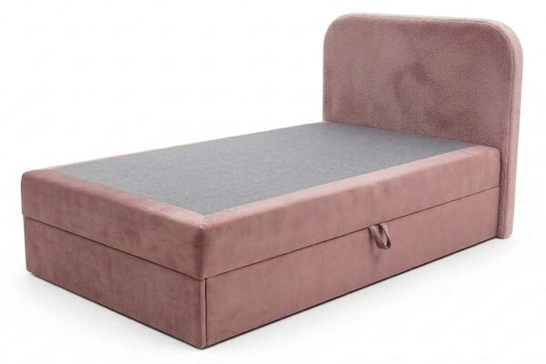 Pat tapițat boxspring FORENA 90x200 cm roz vechi Saltele: Saltea cu arcuri Bonell