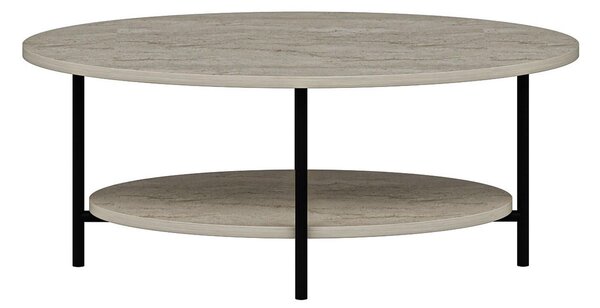 Masuta cafea ELIS, bej cu efect de marmura, PAL melaminat, 90x60x36 cm