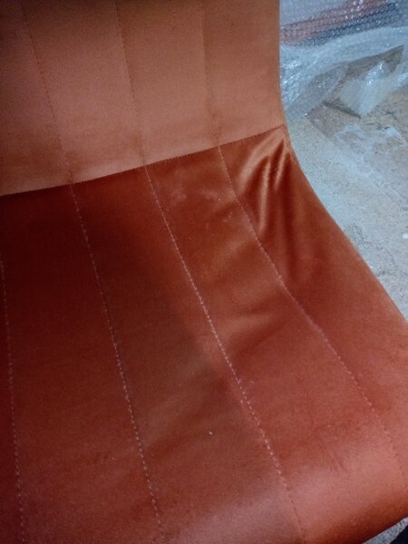 OFERTA Scaun de bar POZZA VELVET cu picioare aurii, teracota II. clasa