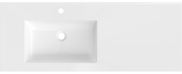 Mexen Otis, lavoar încorporat 121 x 46,5 cm, stânga, alb lucios, 25181200L