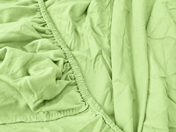 Cearsaf Jersey EXCLUSIVE verde deschis 90 x 200 cm