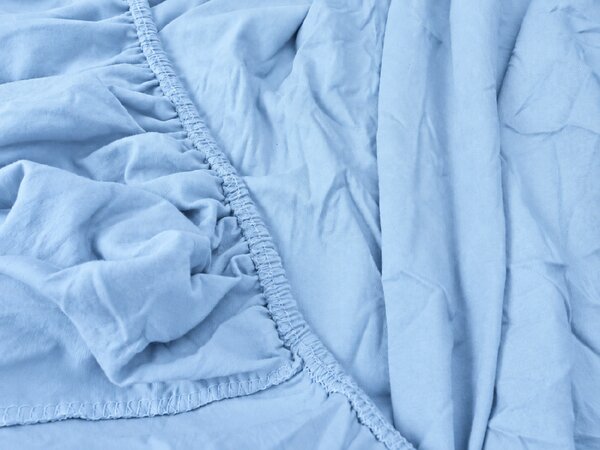 Cearsaf Jersey EXCLUSIVE albstru glacial 90 x 200 cm