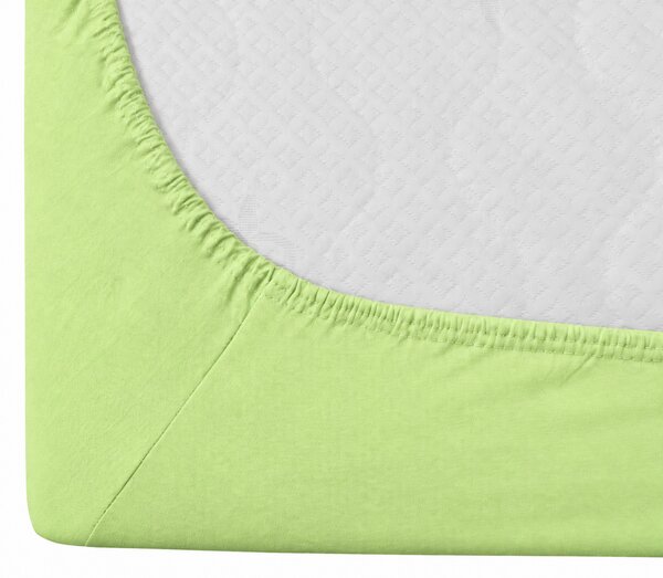 Cearsaf Jersey EXCLUSIVE verde deschis 90 x 200 cm