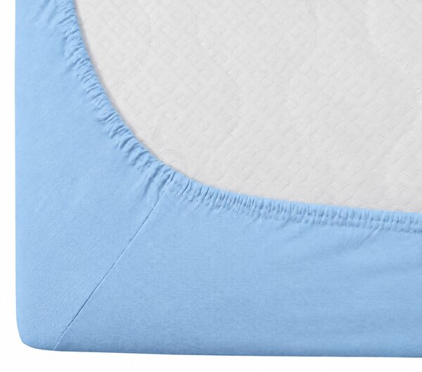 Cearsaf Jersey EXCLUSIVE albstru glacial 90 x 200 cm