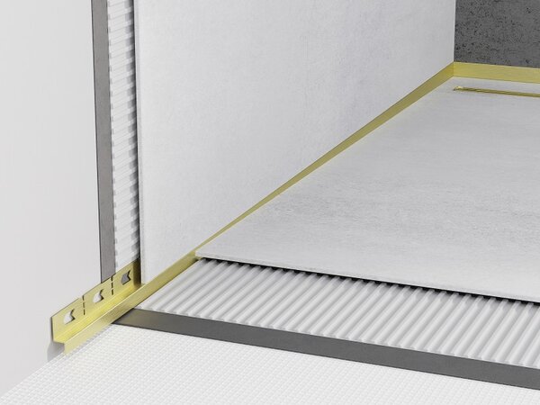 Mexen Line-B, bară de duș 120 cm, stânga, auriu mat, 185502120L