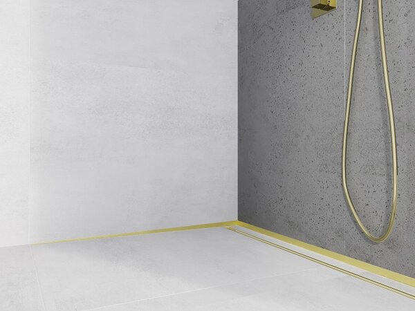 Mexen Line-B, bară de duș 120 cm, stânga, auriu mat, 185502120L