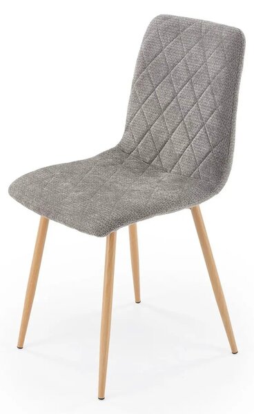 Scaun K525, gri/stejar, stofa/metal, 45x55x89 cm